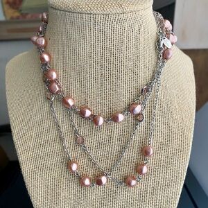 Lia Sophia Long Bead Station Necklace